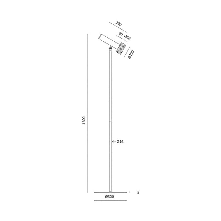 Focus LED Floor Lamp - Matt Black / Natural Alabaster - ARO.P1279/ALA