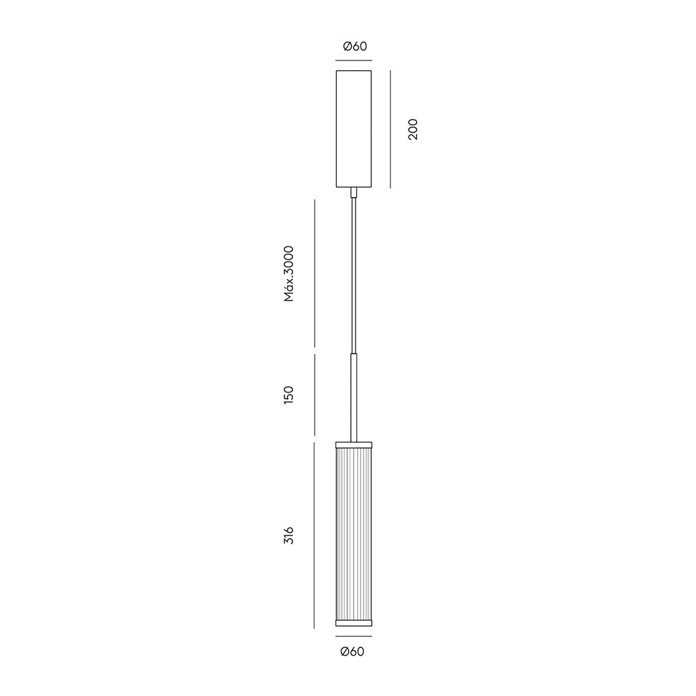 Ison LED Pendant Matt Black - ARO.C1298/1/NEG