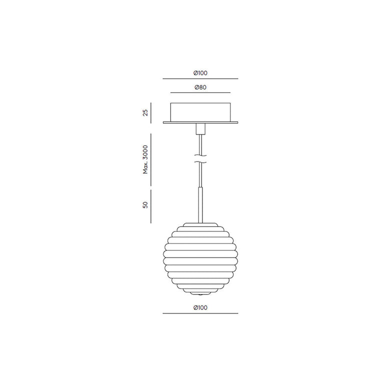 Doul LED Pendant Matt Brass - ARO.C1310/ORO