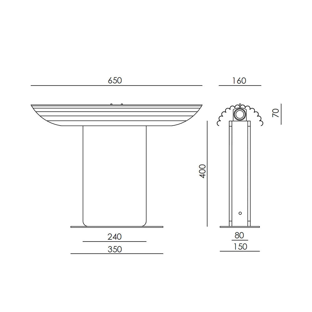 Hold LED Table Lamp Aged Gold / White - ARO.S1326/ORO-BCO
