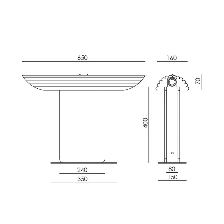 Hold LED Table Lamp Matt Black - ARO.S1326/NEG-NEG