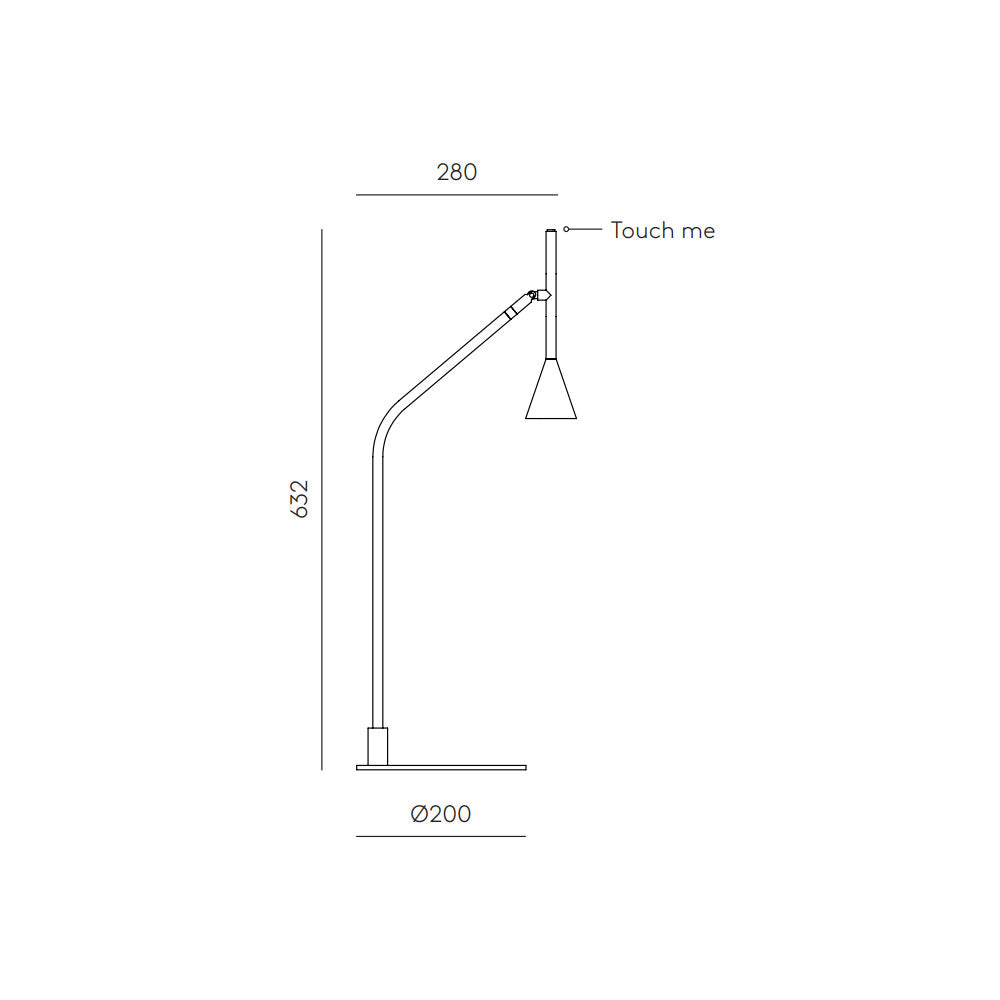 Lyb LED Table Lamp Matt Black - ARO.S1274