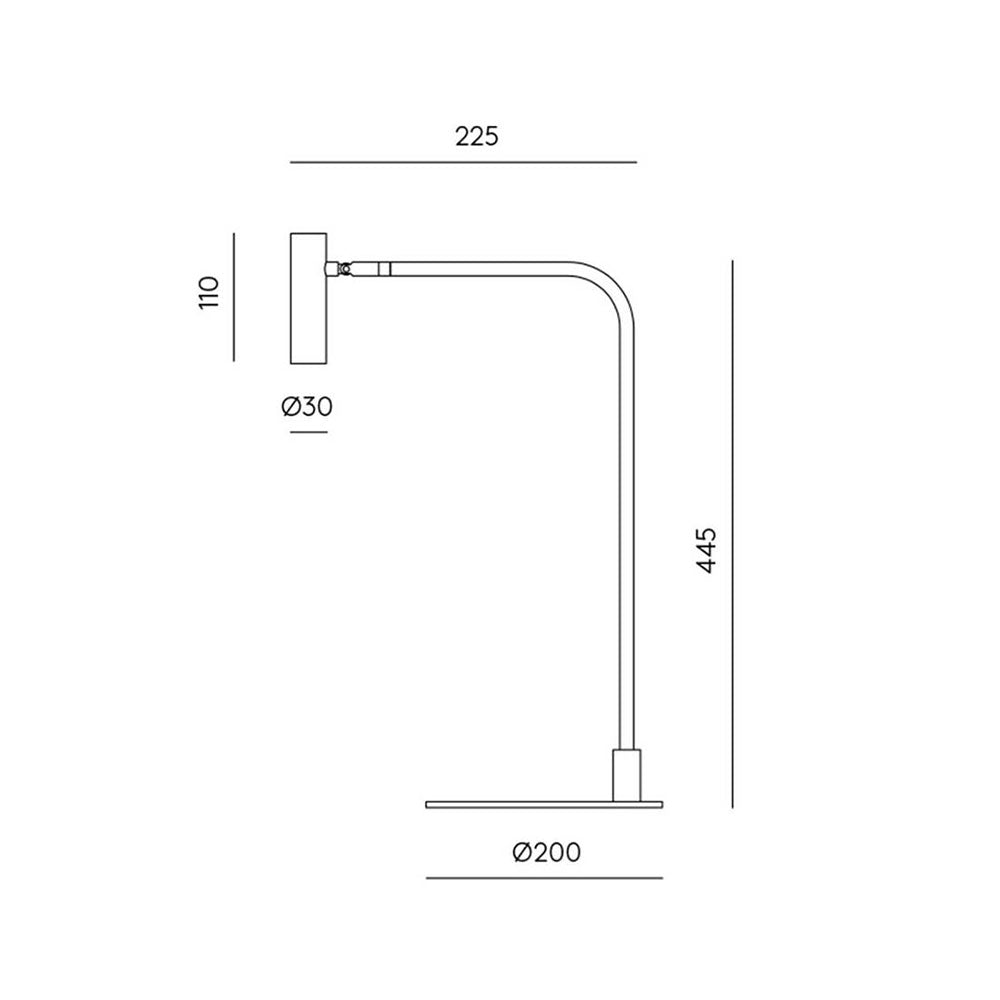 Maho LED Table Lamp Matt Black - ARO.S1254/NEG