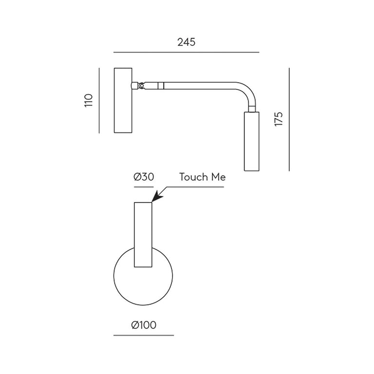 Maho LED Wall Light Matt Black - ARO.A1254/NEG