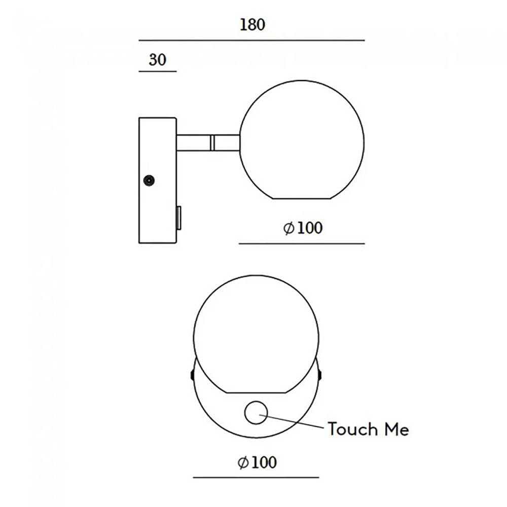 Lita LED Wall Light Matt Black - ARO.A1230/NEG