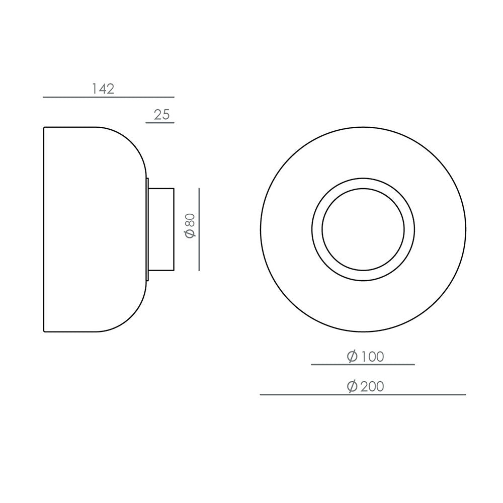 Ipon LED Wall Light Matt Black - ARO.A1316/NEG