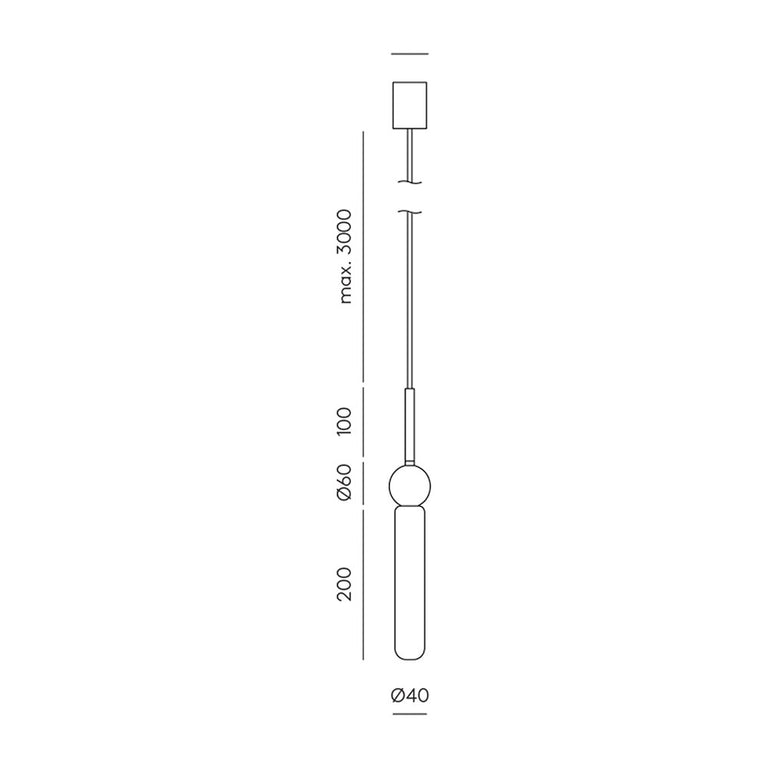 Delie LED Pendant Matt Black / White - ARO.C1224/NEG