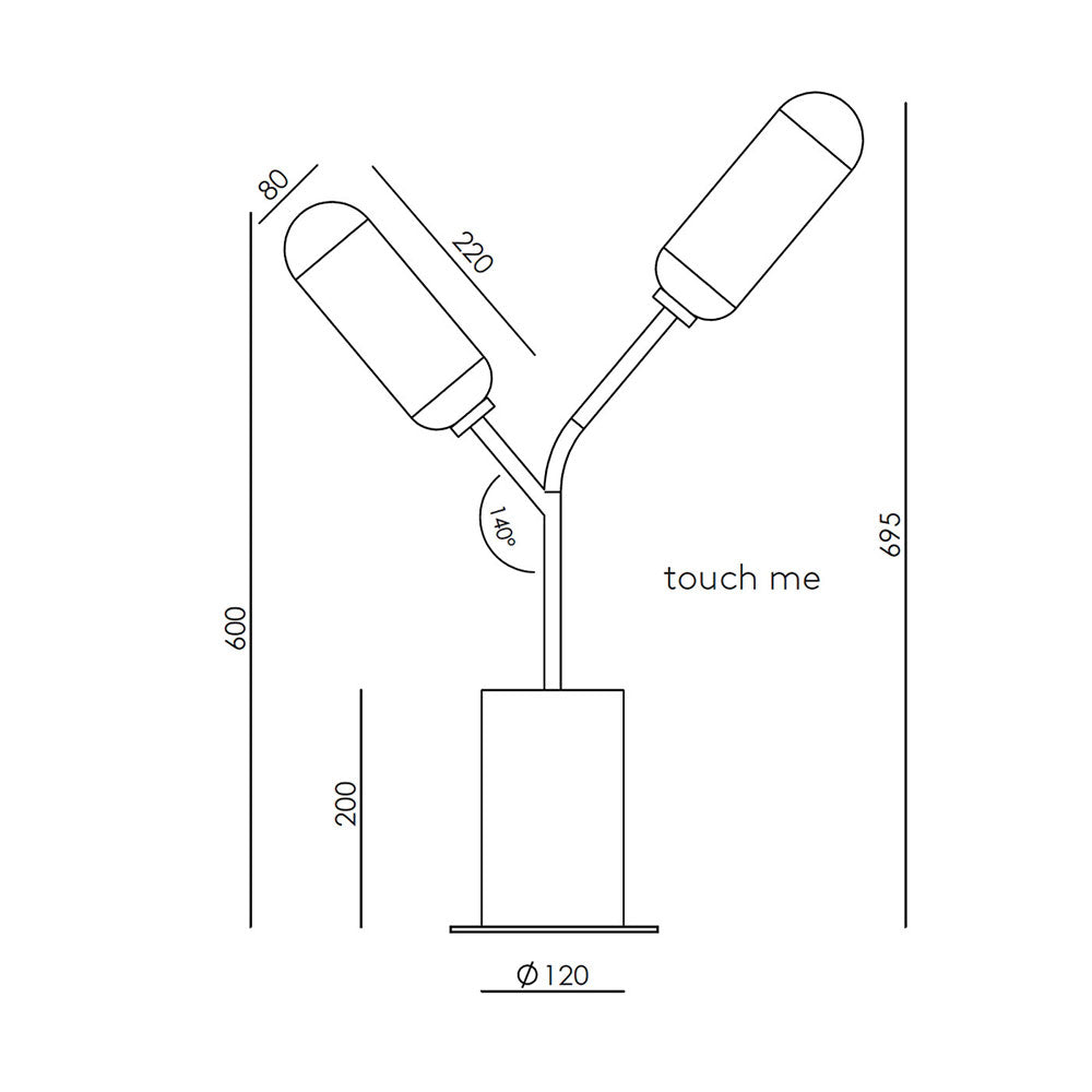 Lari LED 2 Light Table Lamp