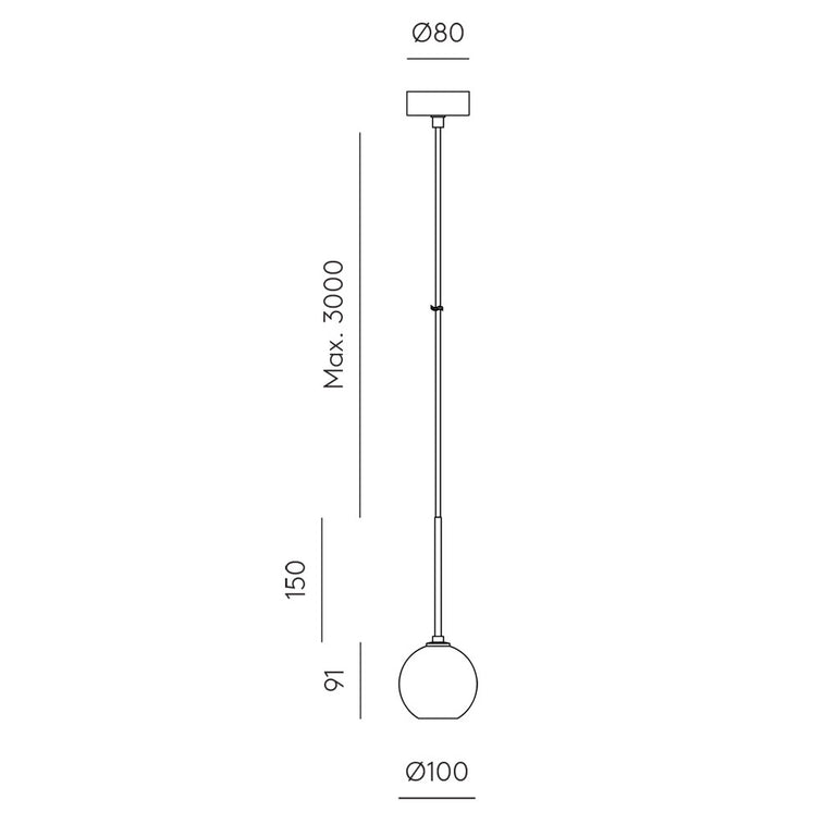 Lita LED Pendnat Matt Black - ARO.C1230/NEG
