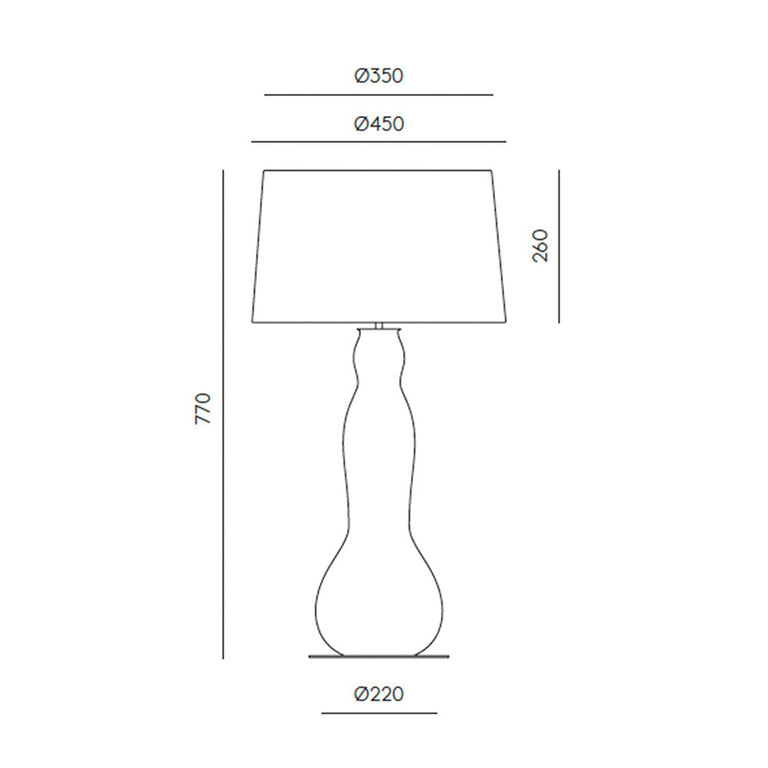 Melly Table Lamp Without Shade