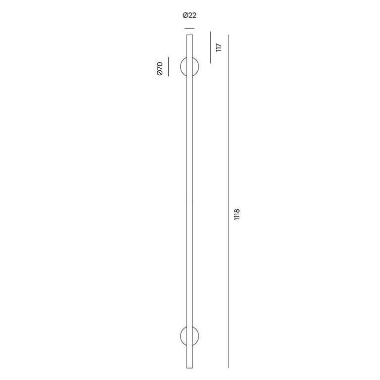 Clock 12W LED XL Wall Light Matt Brass - ARO.A1273/120/ORO