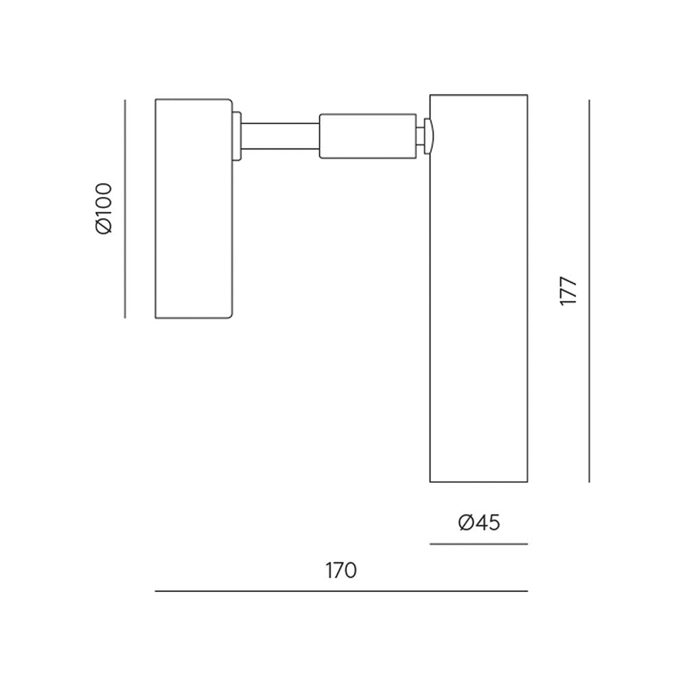 Maru LED Wall Light Matt Black - ARO.A1194/NEG