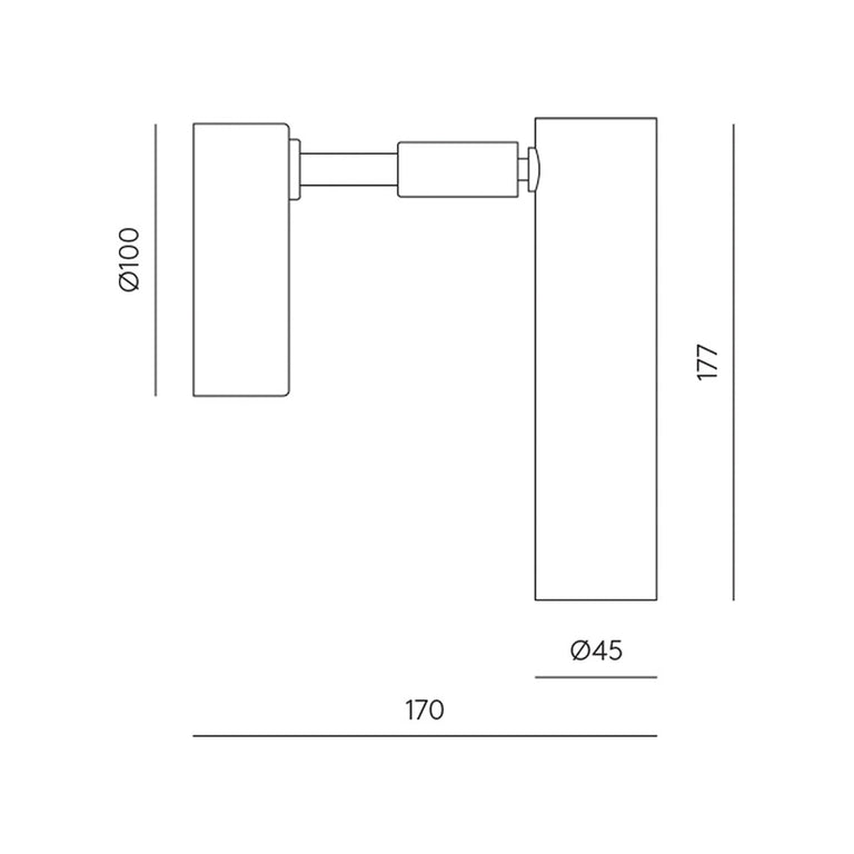 Maru LED Wall Light Matt Black / Matt Brass - ARO.A1194/ORO