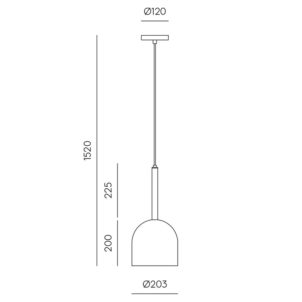 Luca Pendant Matt Black - ARO.C1238