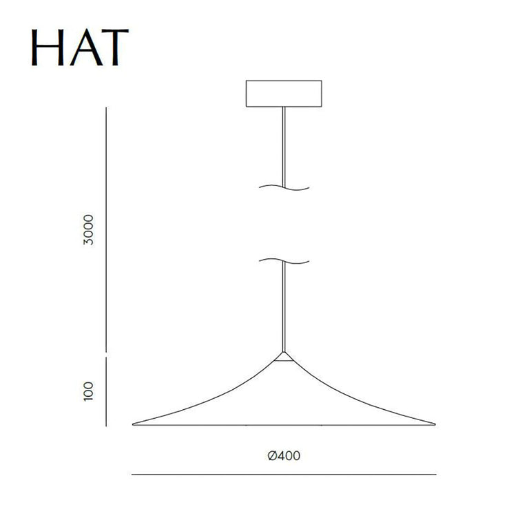 Hat LED Small Pendant Matt Black - ARO.C1291/S