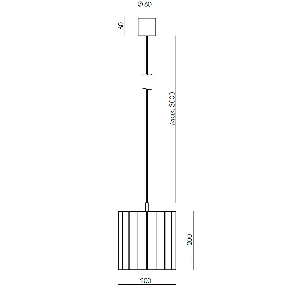 Dena LED Pendant Matt Black / Ceramic - ARO.C1088/NEG/TBC