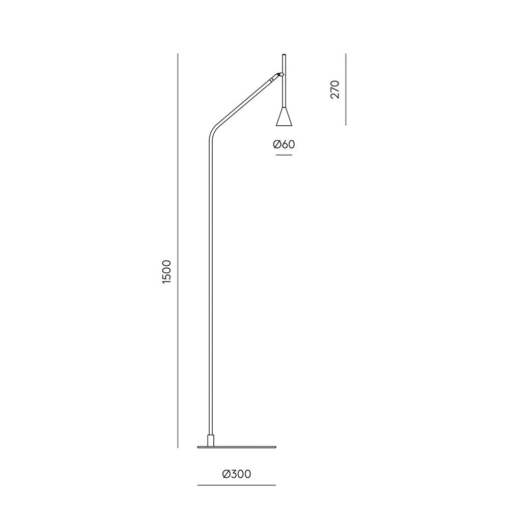 Lyb LED Floor Lamp Matt Black - ARO.P1274/NEG
