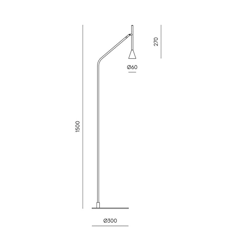 Lyb LED Floor Lamp Matt Black - ARO.P1274/NEG
