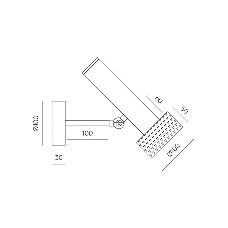 Focus LED Wall Light Matt Black / Aged Gold - ARO.A1279/NEG-ORO