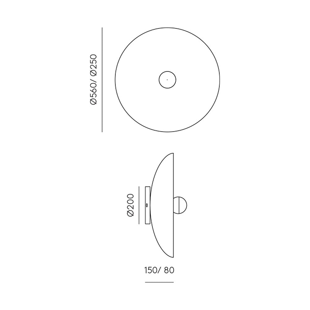 Cropi Small Wall Light Matt Black - ARO.A1100/25/NEG