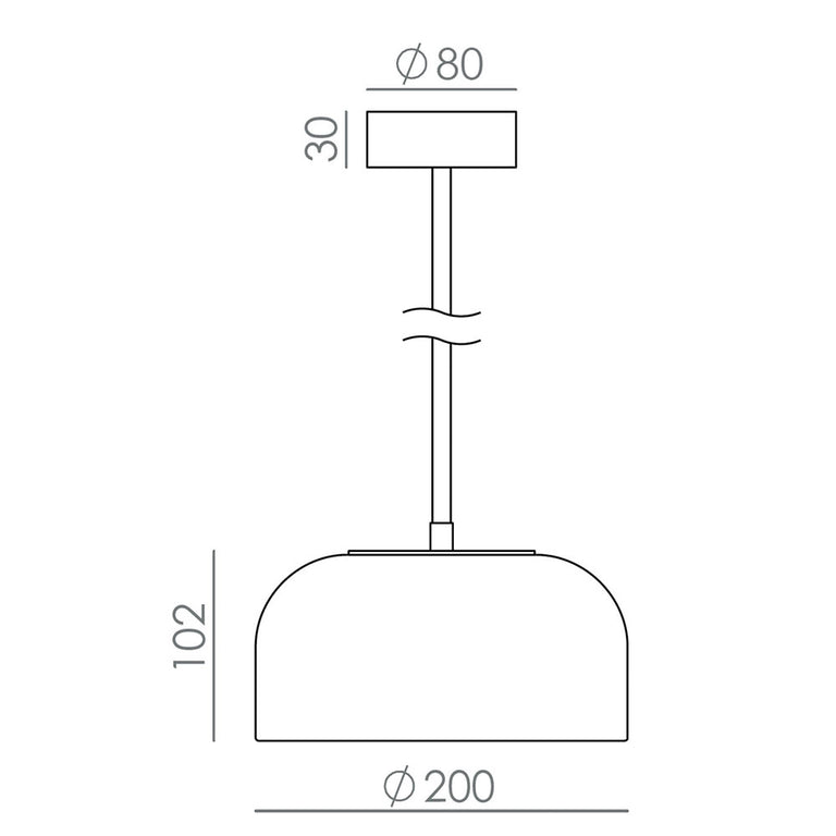 Ipon LED Pendant Matt Black - ARO.C1316/1/NEG