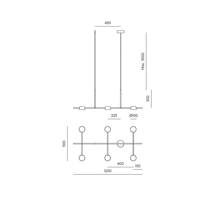 Nera 6 Light LED Pendant - ARO.C1229/6