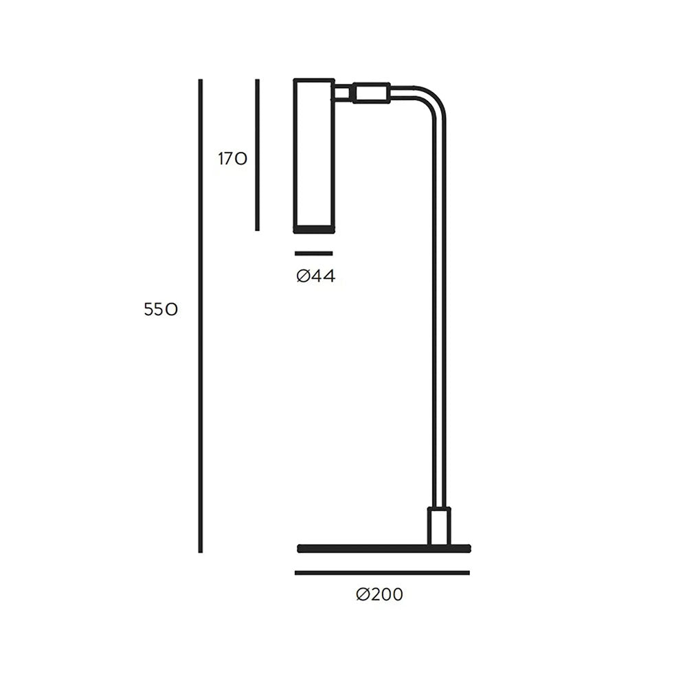 Maru LED Table Lamp Matt Black / Matt Brass - ARO.S1194/ORO