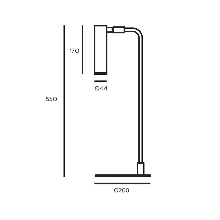 Maru LED Table Lamp Matt Black / Matt Brass - ARO.S1194/ORO