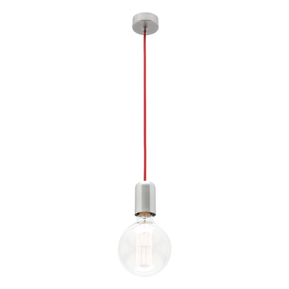 Dream Cord Fabric & Aluminium Lampholder Red - MA99/RED