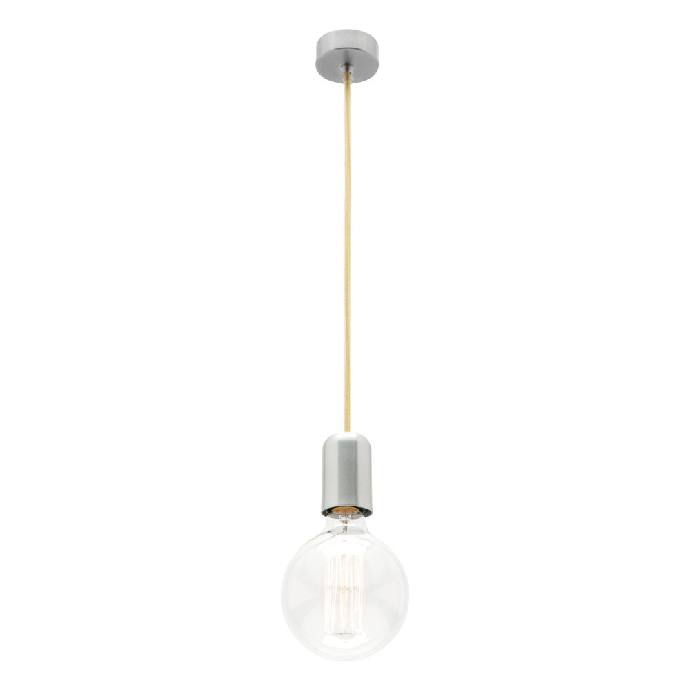 Dream Cord Fabric & Aluminium Lampholder Yellow - MA99/YEL