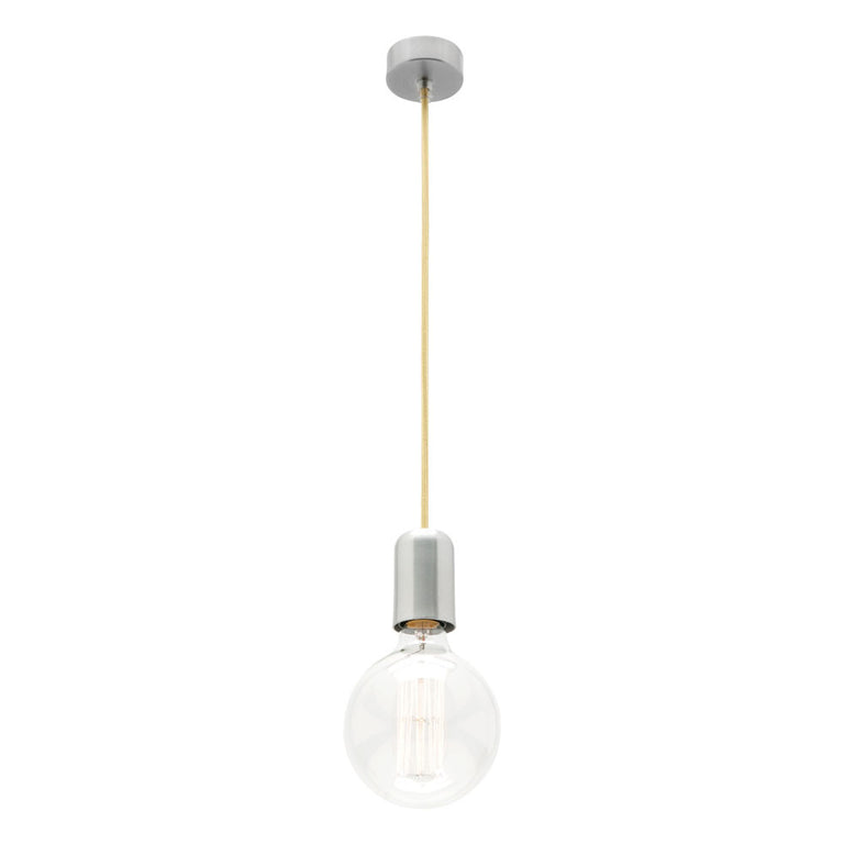 Dream Cord Fabric & Aluminium Lampholder Yellow - MA99/YEL