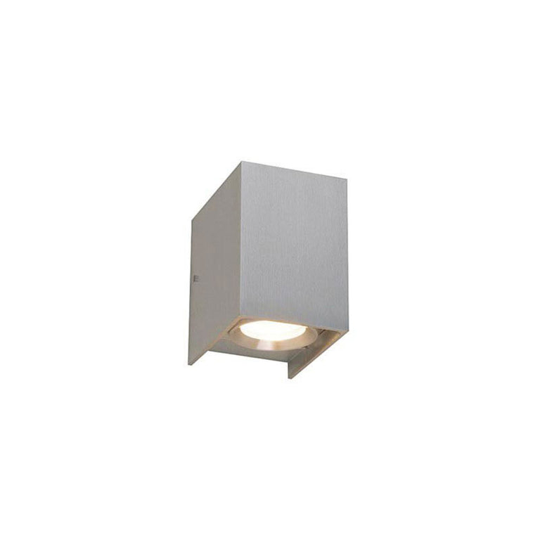 Edge 240V GU10 Fixed Wall Pillar Light Aluminium IP54 - UE003-AL