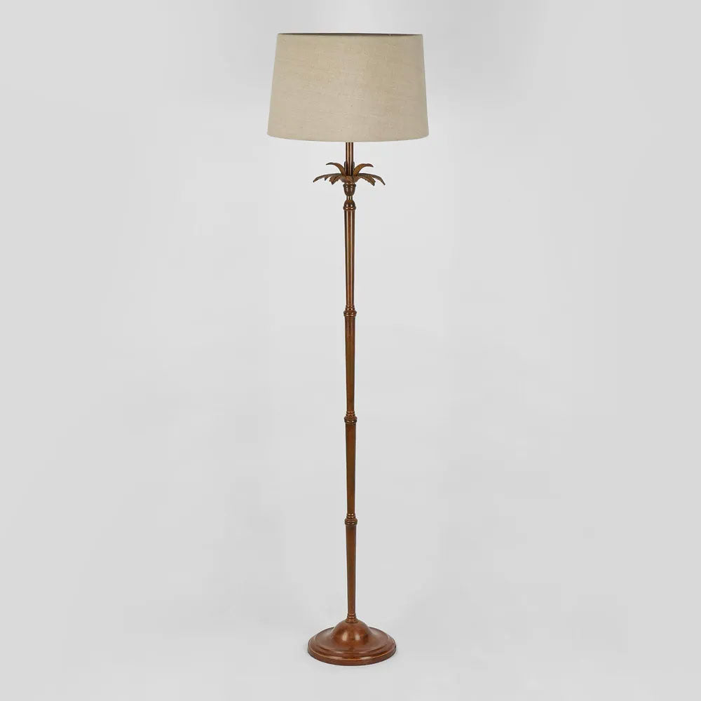 Casablanca Floor Lamp Brown Base With Shade - ELANK58785FLABR