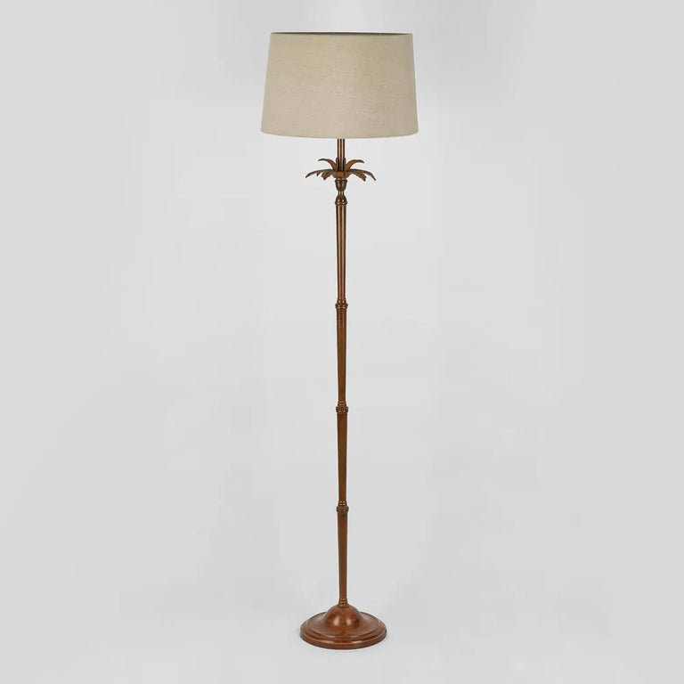 Casablanca Floor Lamp Brown Base With Shade - ELANK58785FLABR