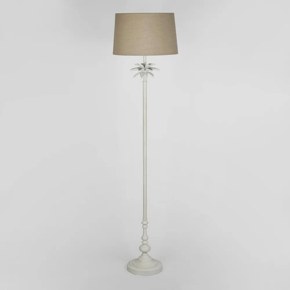 Casablanca Floor Lamp White Base With Shade - ELANK58785FLWHT