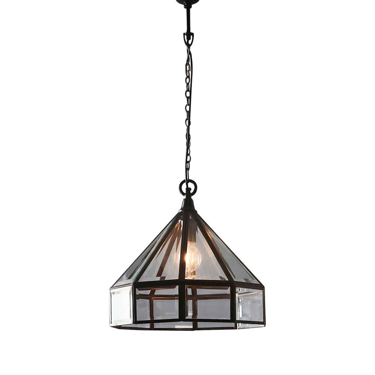 Hagman Glass Hanging Lamp Antique Bronze - ELCIT7114B