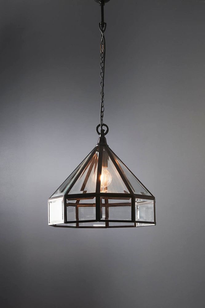 Hagman Glass Hanging Lamp Antique Bronze - ELCIT7114B