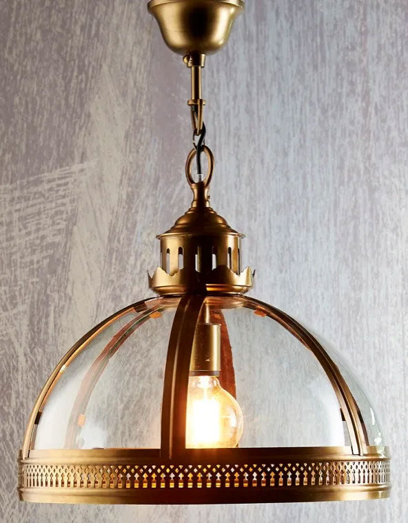 Winston Pendant Large Antique Brass - ELCITFR3790B