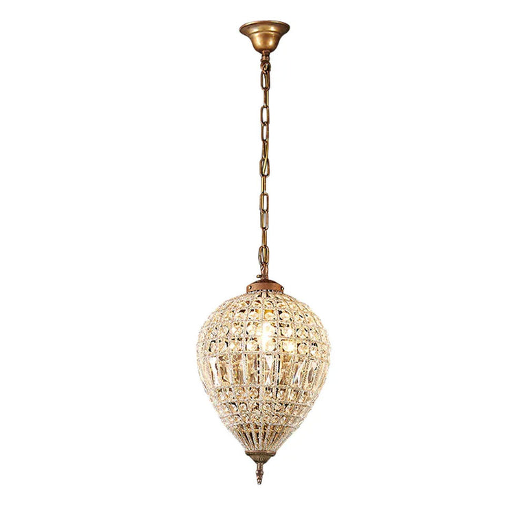 St Loren Chandelier Medium Antique Brass - ELD02
