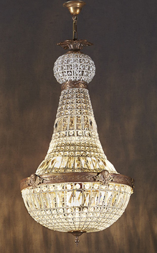 Empire Large Chandelier Antique Brass - ELD07