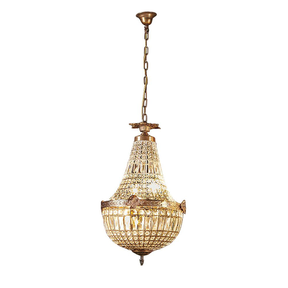 Empire Small Chandelier Antique Brass - ELD09