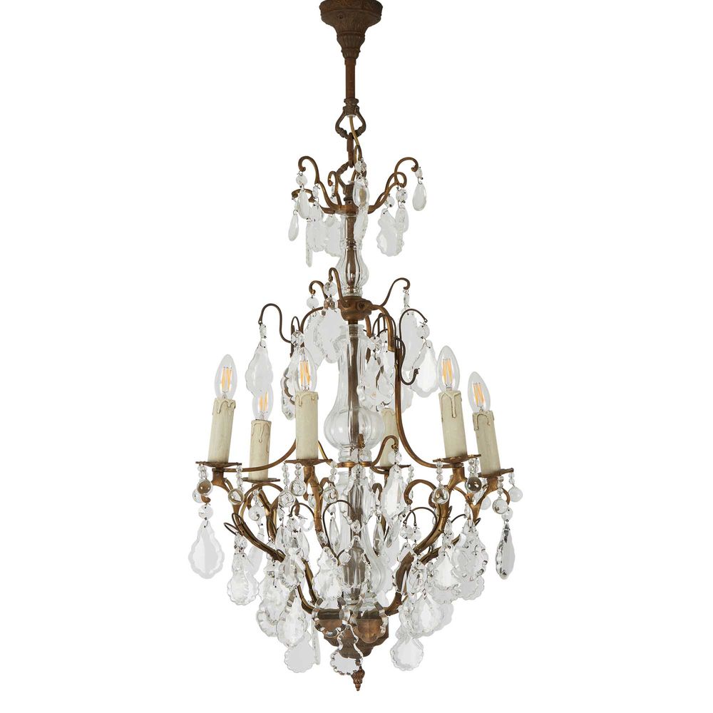 Roche Chandelier Antique Brass - ELD19