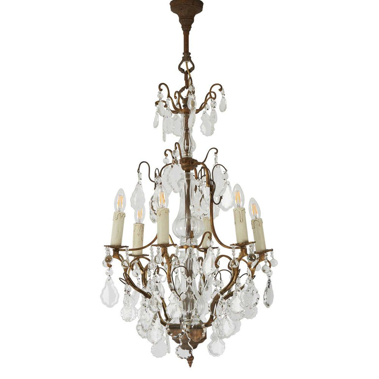 Roche Chandelier Antique Brass - ELD19