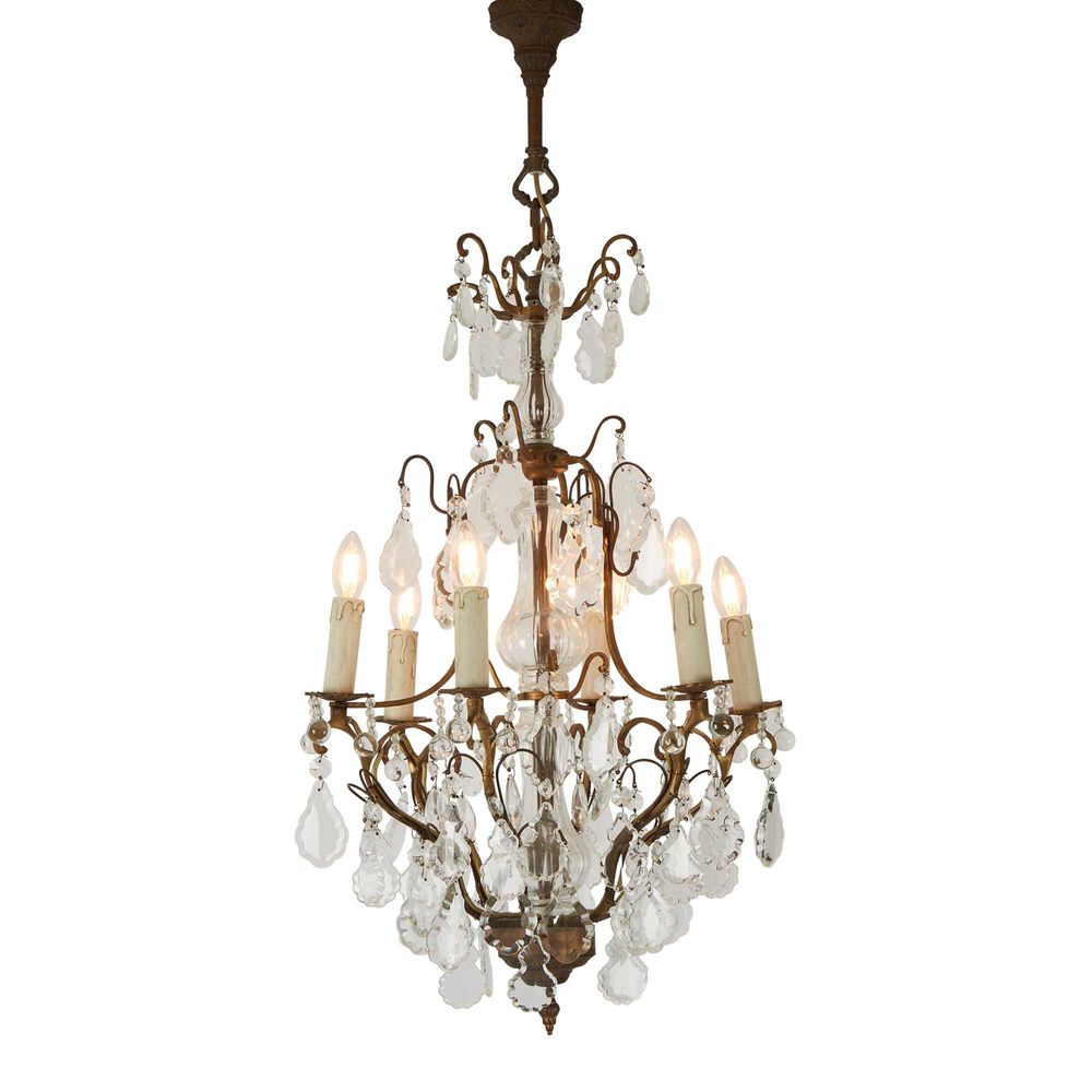 Roche Chandelier Antique Brass - ELD19