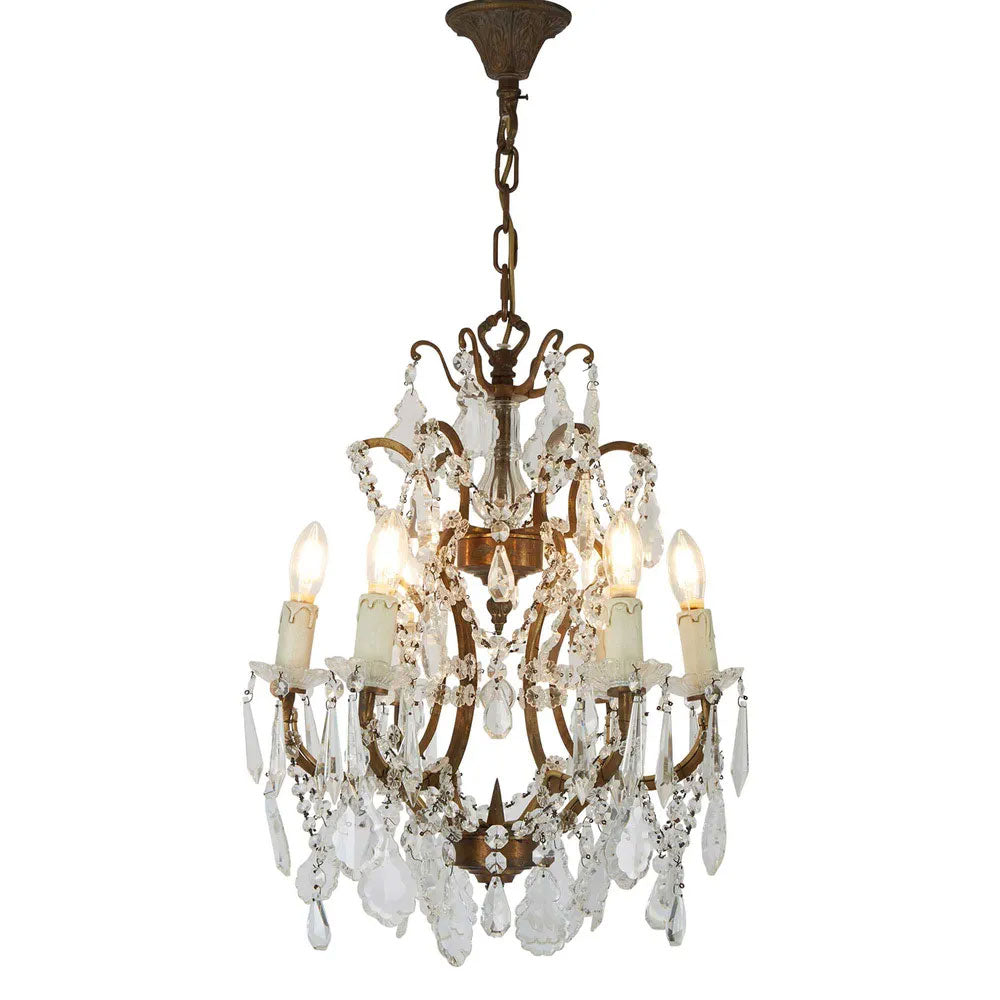 Chantilly Chandelier Antique Brass - ELD36