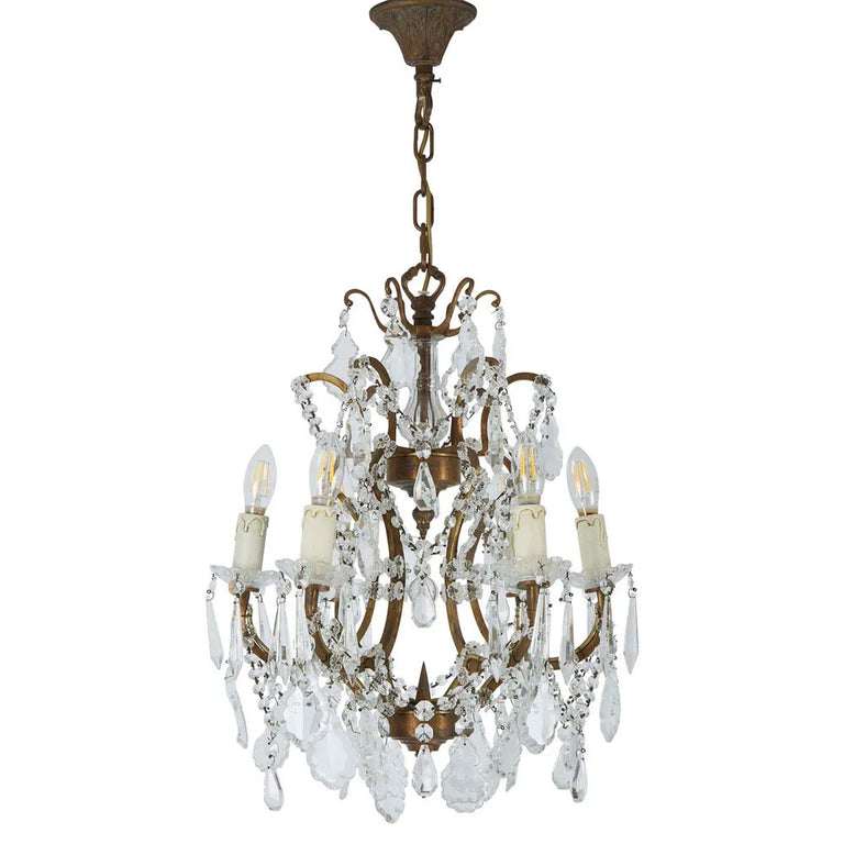 Chantilly Chandelier Antique Brass - ELD36