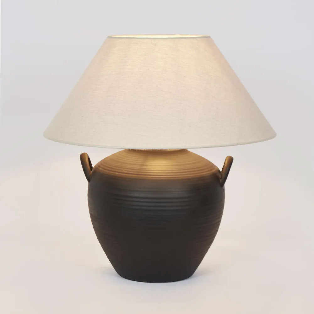 Camille Table Lamp With Shade Black - ELFYF1012BK