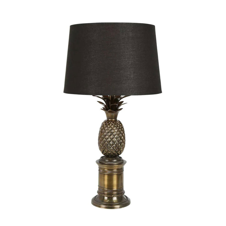 Bermuda Table Lamp Antique Brass With Shade - ELHK2513AB