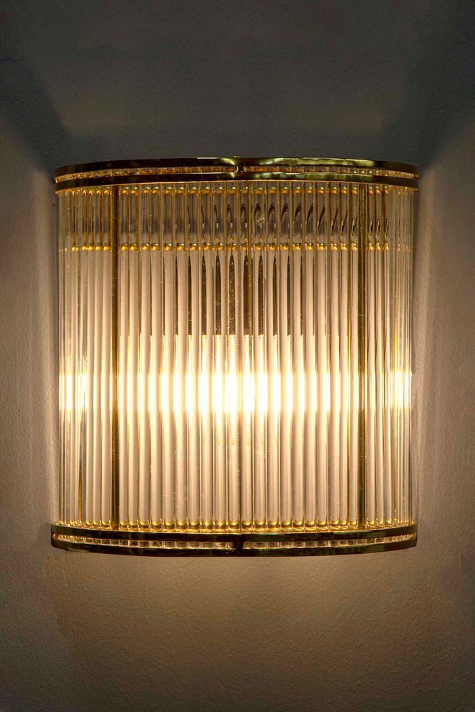 Verre Half Round Wall Light Brass - ELJE13652B