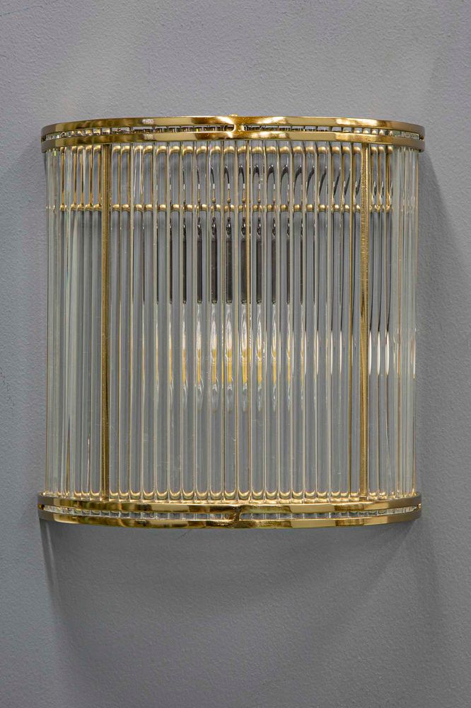 Verre Half Round Wall Light Brass - ELJE13652B